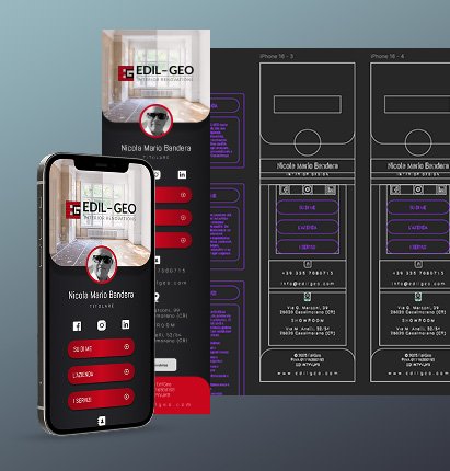 Edilgeo – Iconicard & Bio Mokup Edilgeo pagina bio