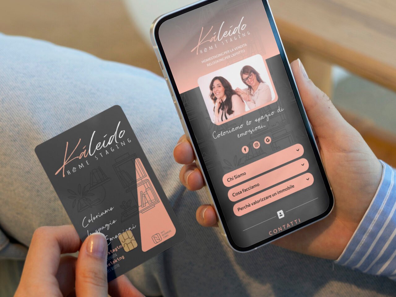 Kaleido – Iconicard & Bio Mokup Card NFC Kaleido Home staging
