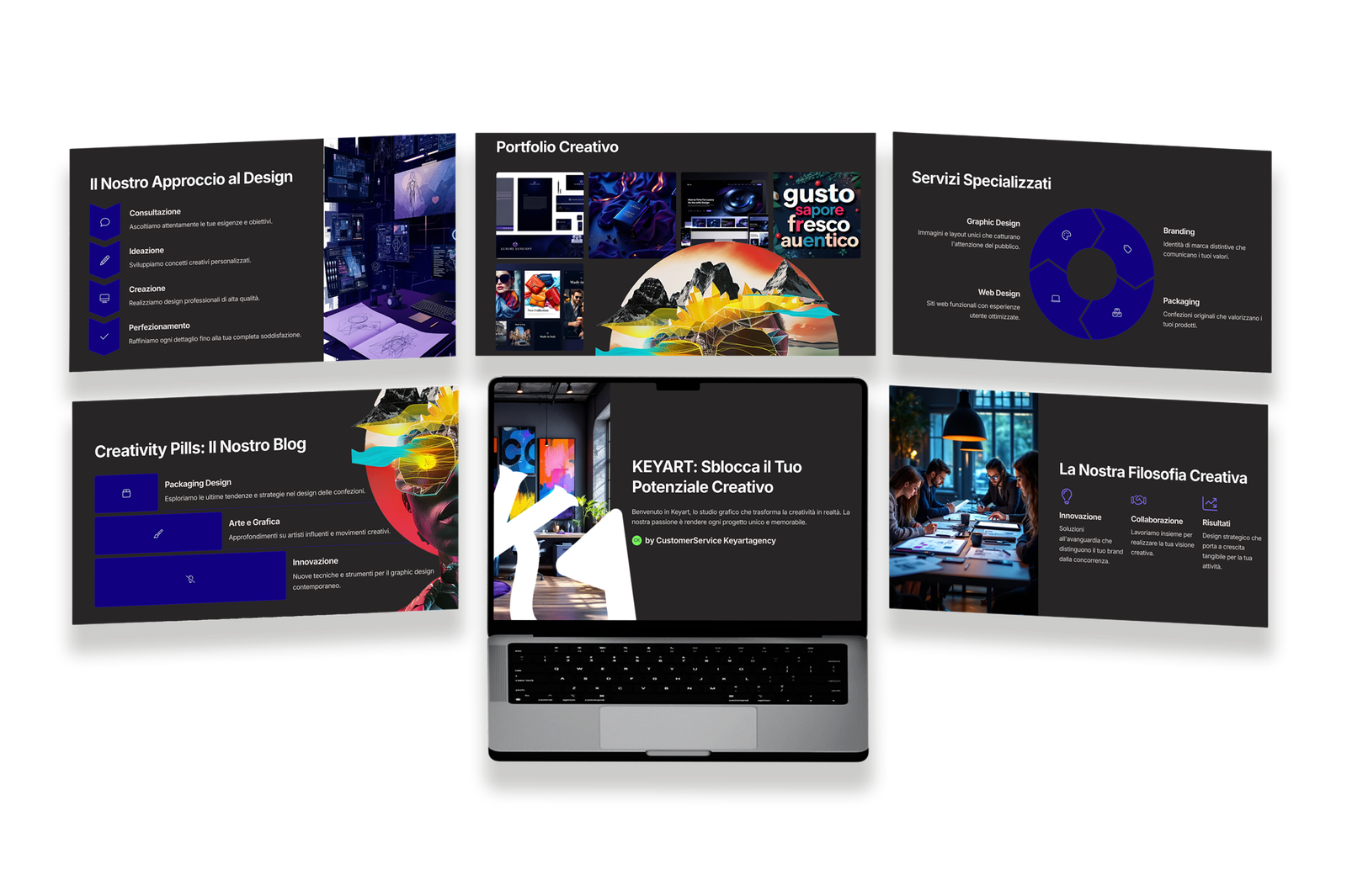 Presentazioni aziendali su misura – Keyart Slide PowerPoint personalizzate realizzate da studio grafico a Varese - KEYART