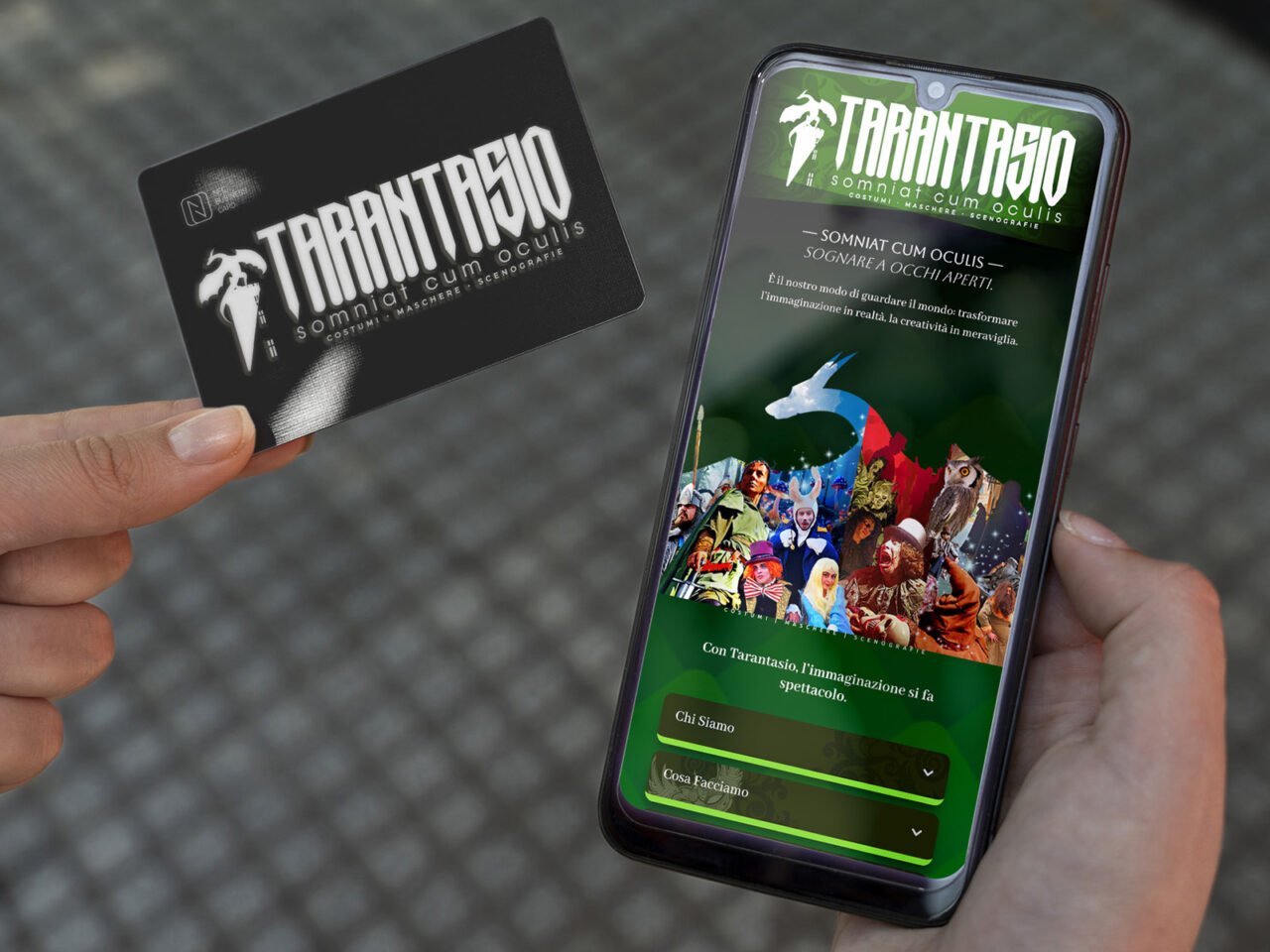 Tarantasio – Iconicard & Bio Mokup IconiCard e pagina Bio