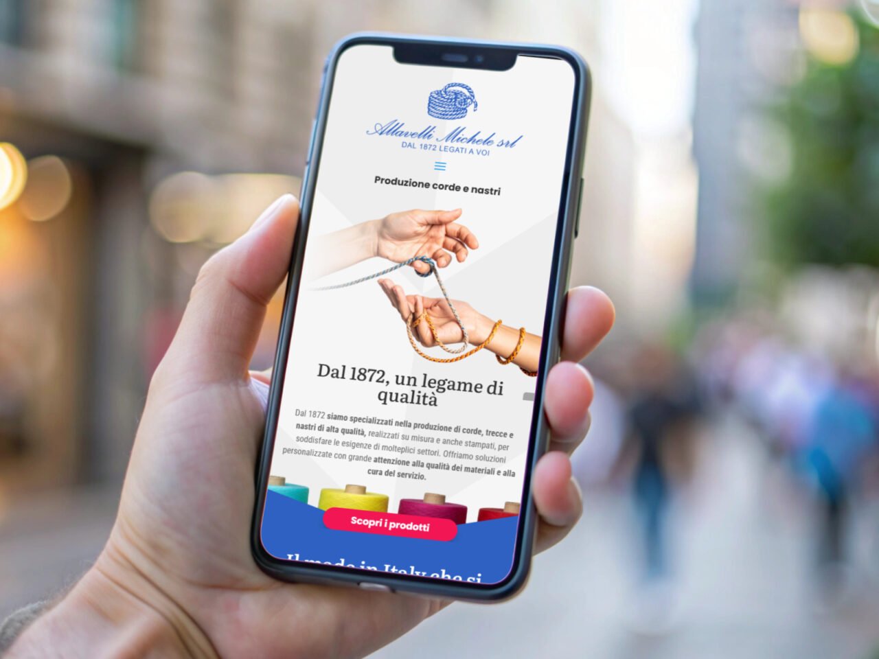 Sito Web Allavelli - mobile